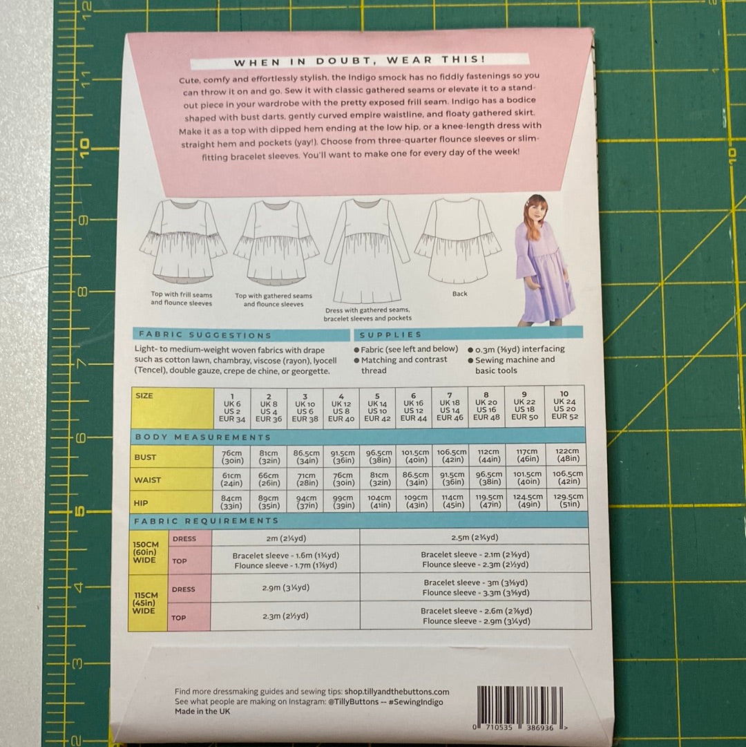 Pattern - Tilly and the Buttons - INDIGO (paper pattern)