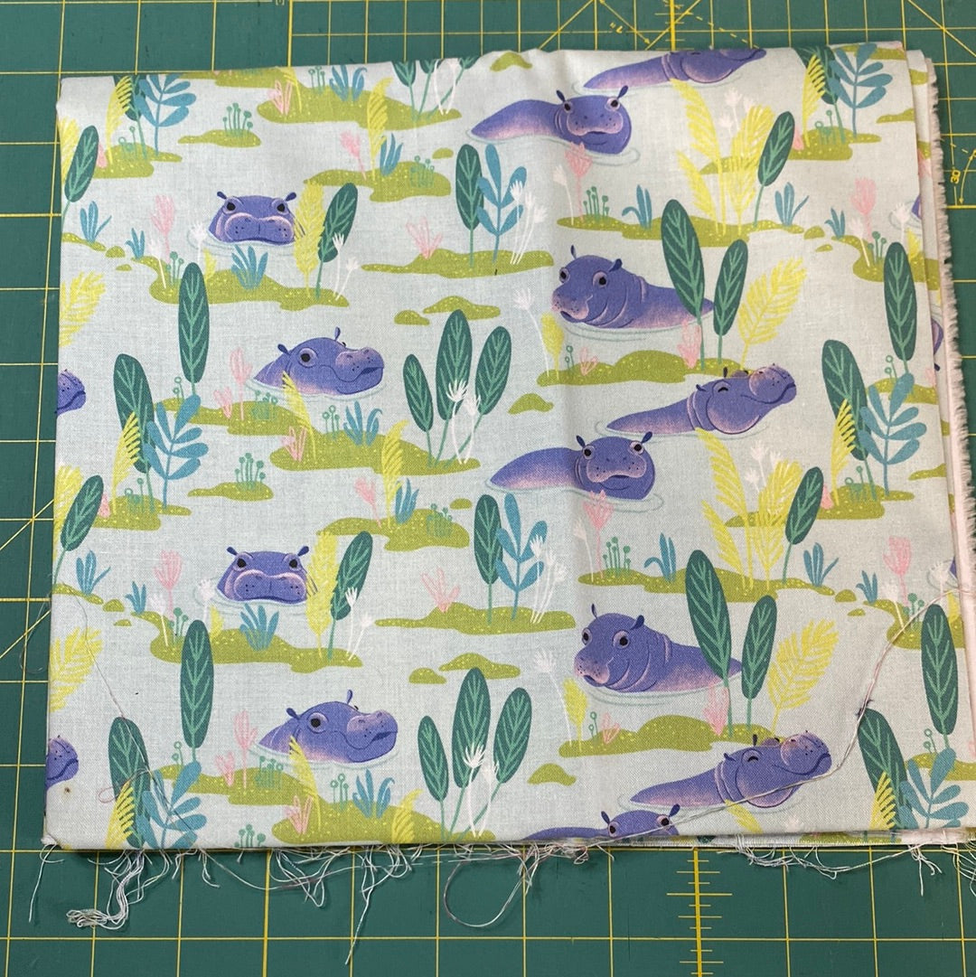 Blend cotton - Congo hippo - 1m piece short