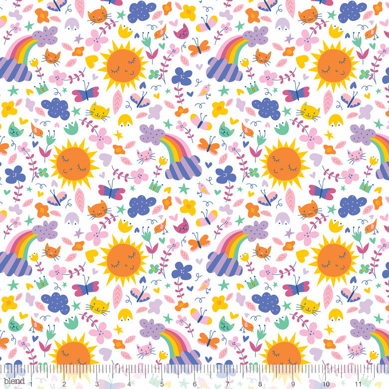 Blend - Happy Skies - Sunshine and rainows (white)