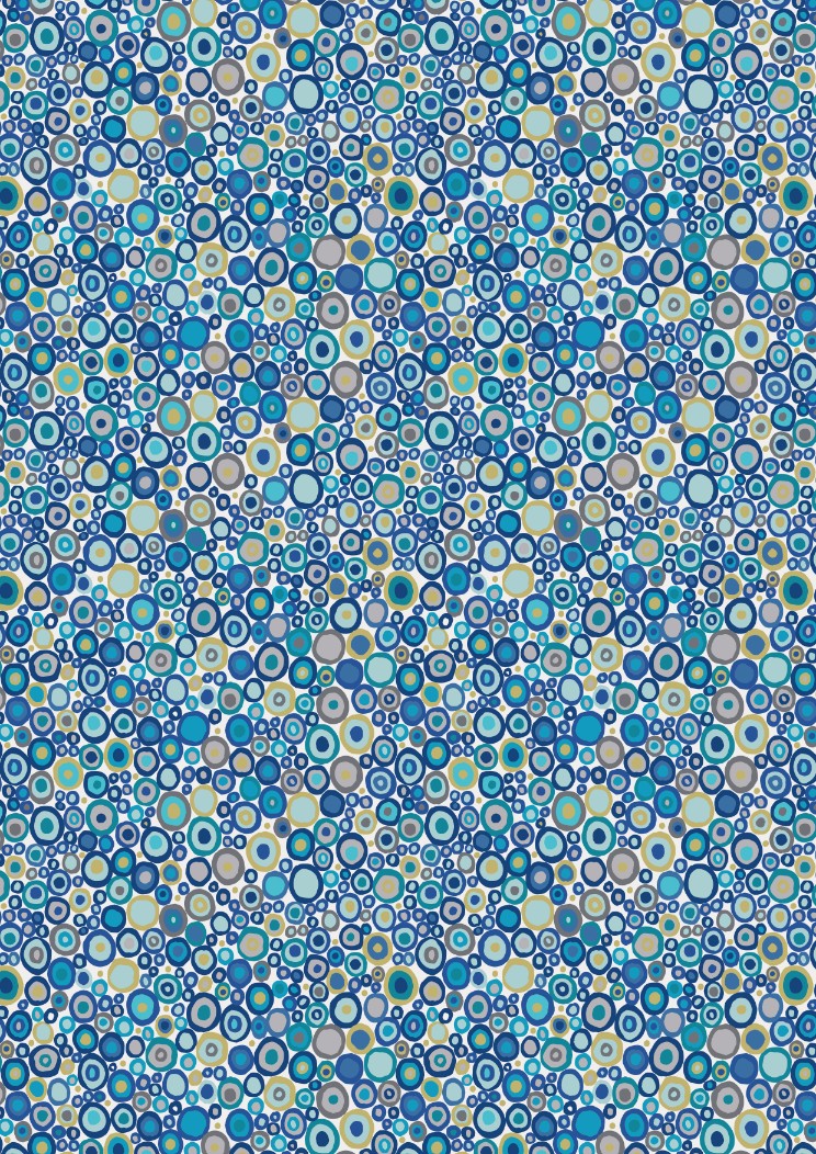Lewis and Irene - Lindos - Gennadi pebbles light blue with gold