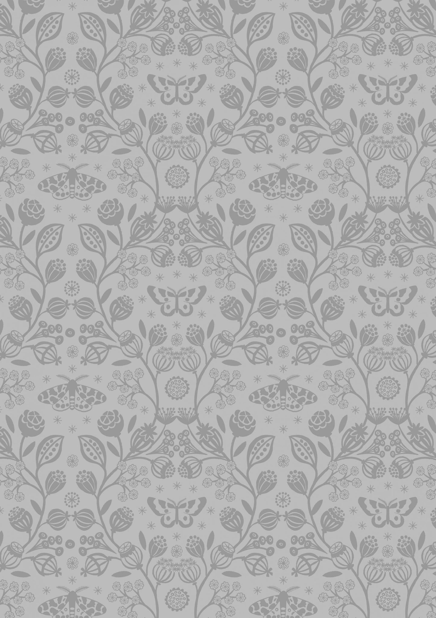 Lewis and Irene - Winter Garden - winter garden mono grey - moths and butterflies