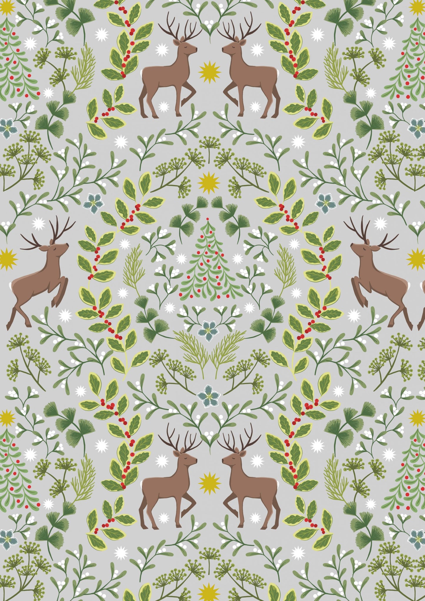Lewis and Irene - Noel - Noel on lightest grey with gold metallic