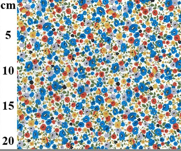 Rose and Hubble - Floral cotton poplin - Summer blue floral