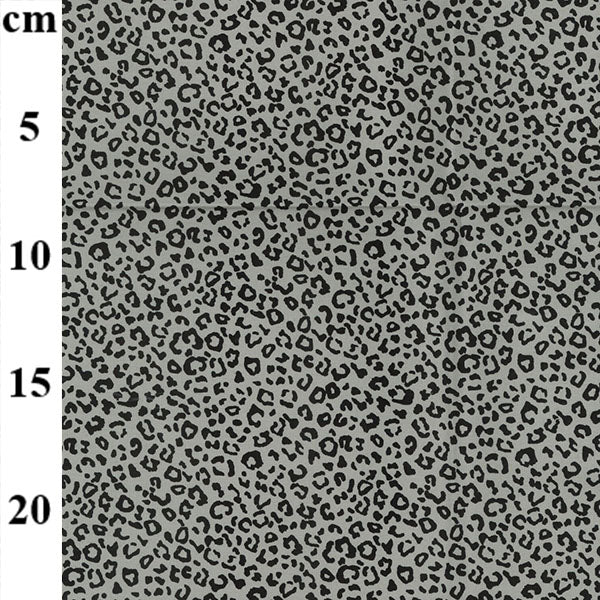 Rose and Hubble - cotton poplin - small grey leopard print