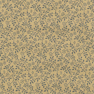 Floral cotton poplin - Vintage flowers grey on beige