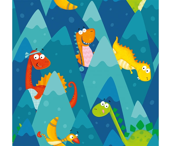 Henry Glass - Dino Mates - peeking dinos in mountains