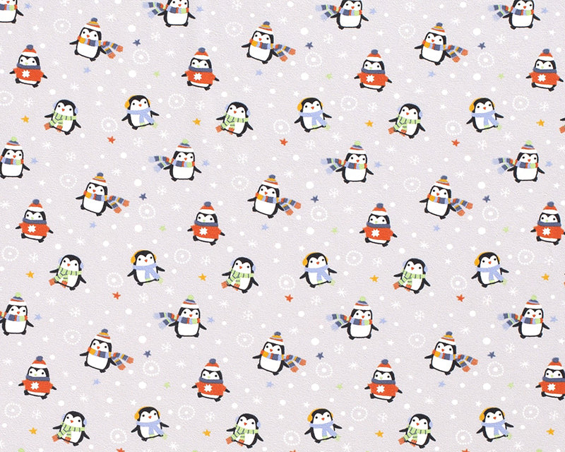 Single Jersey - Cute penguins Christmas