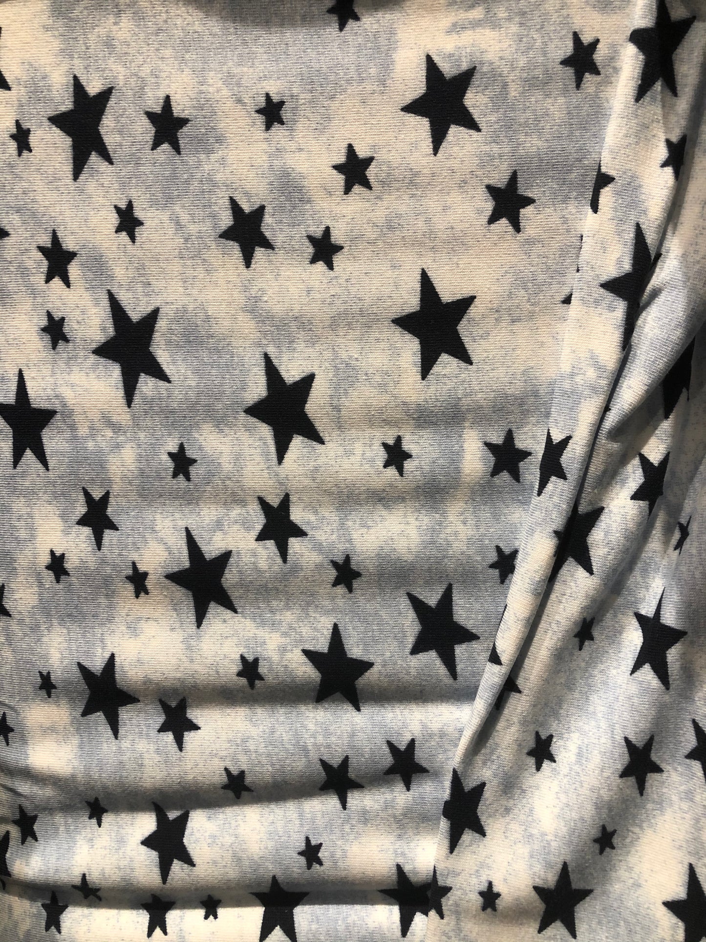 Jersey - blue marbled stars (160 wide)
