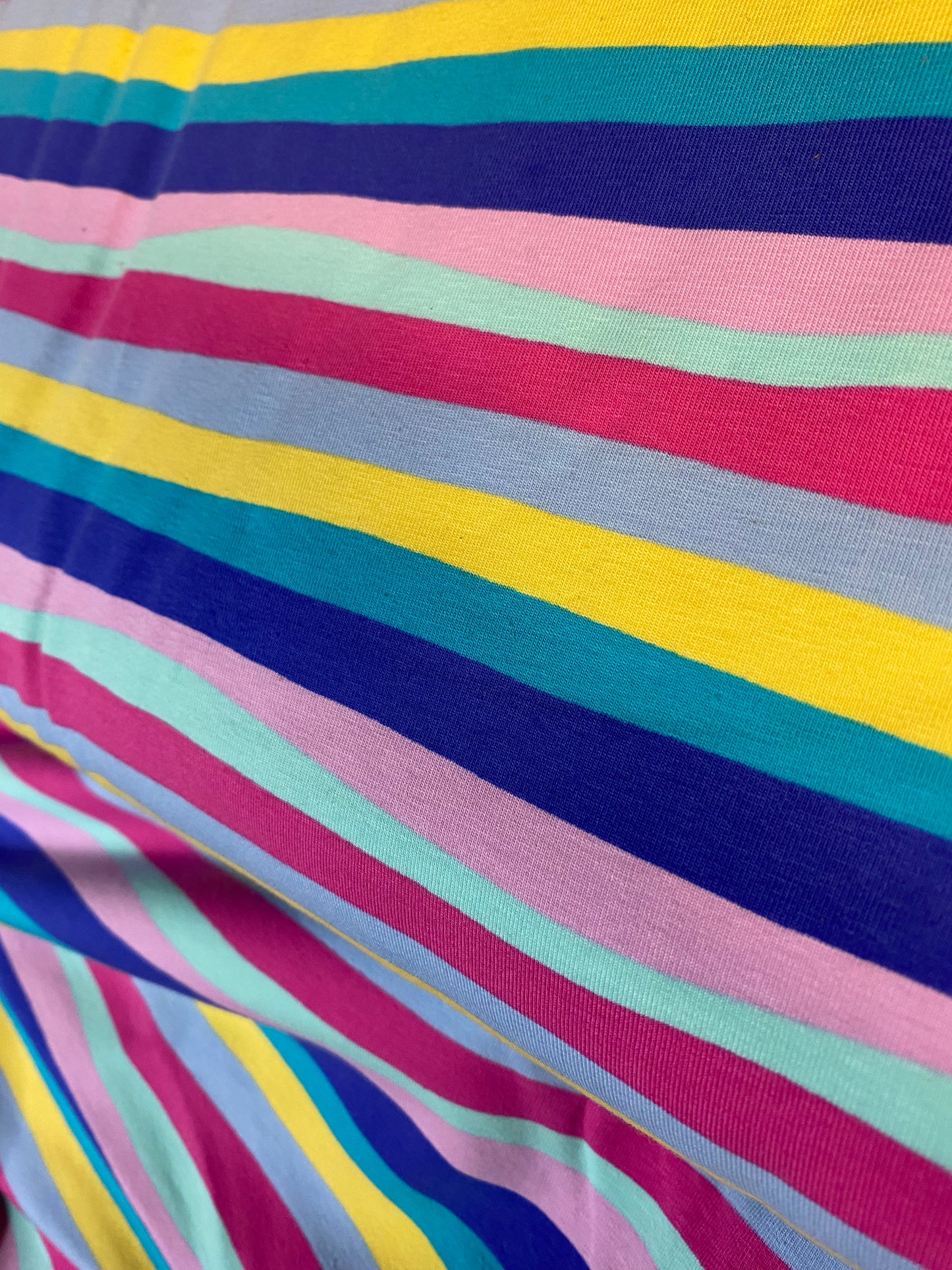 Bolt Jersey cotton Lycra - funky stripes - Pastels colours