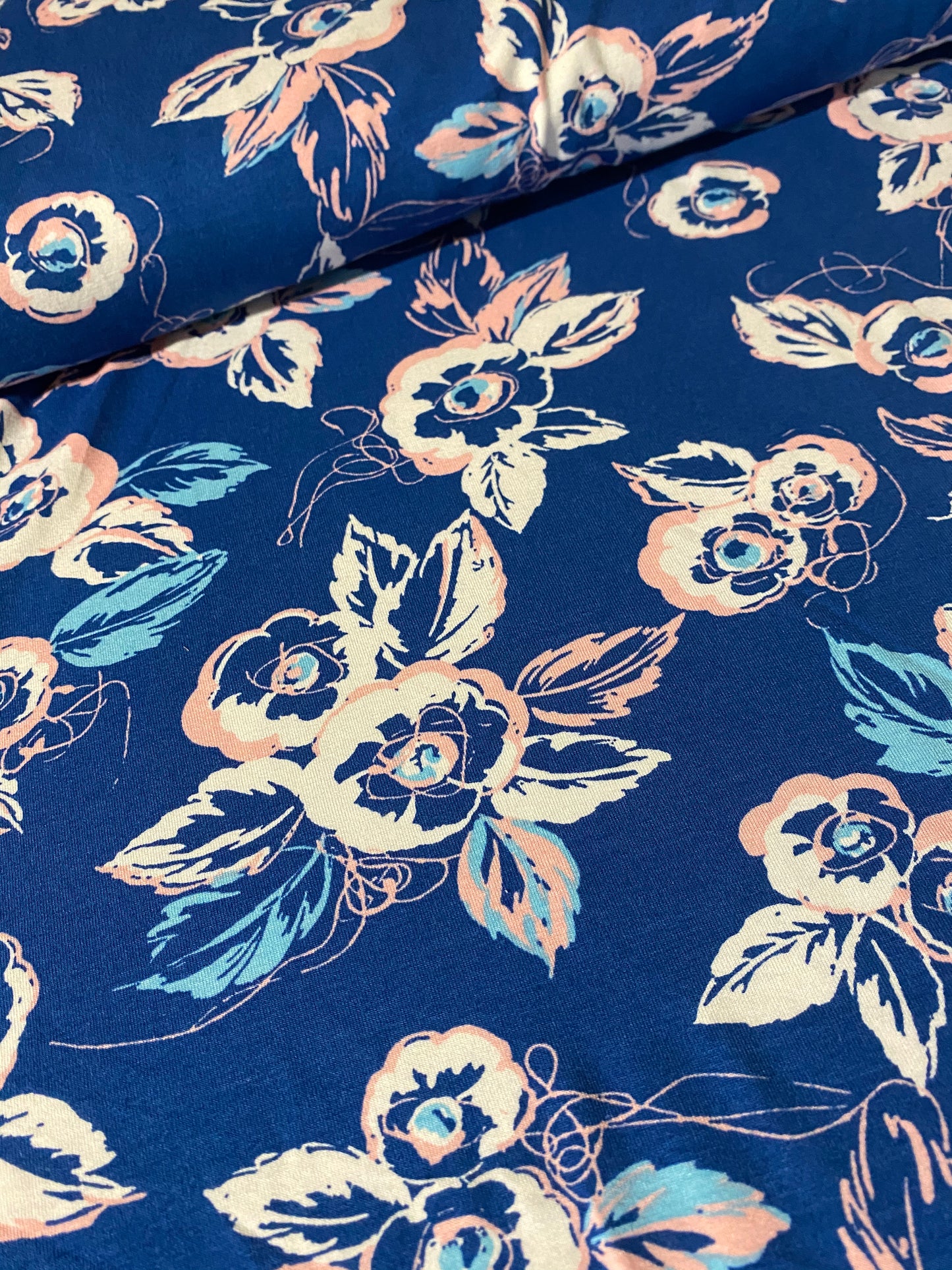 Jersey - viscose - Blue floral