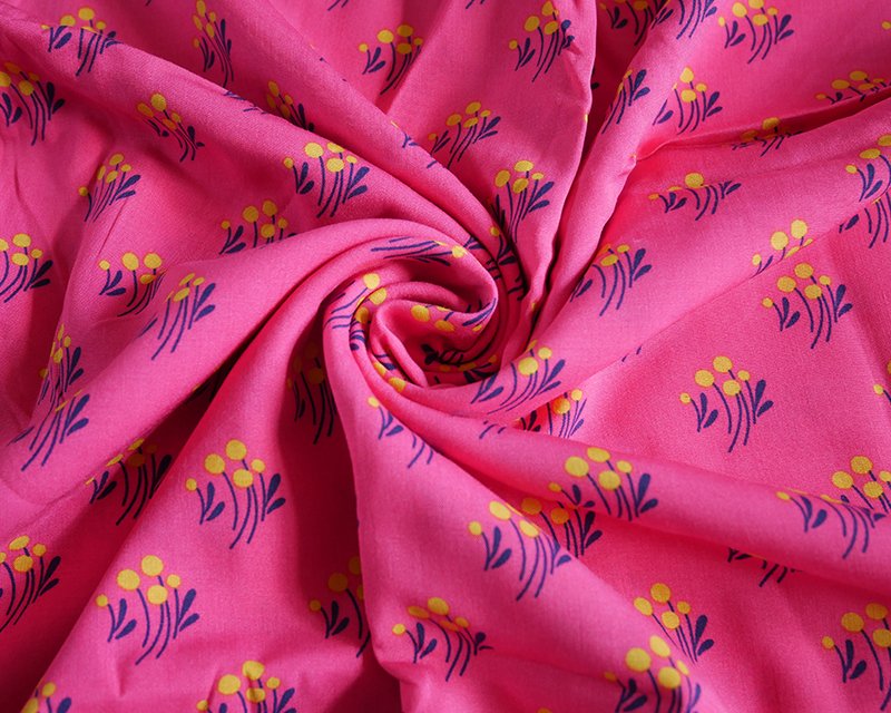 VISCOSE - Pink bunch of flowers