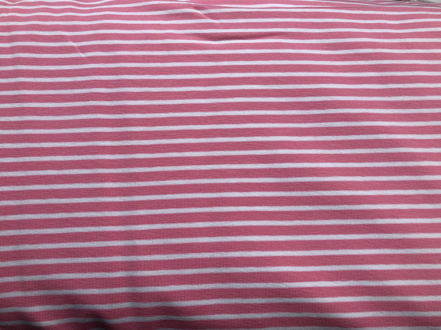 Single Jersey - Pink and white stripes