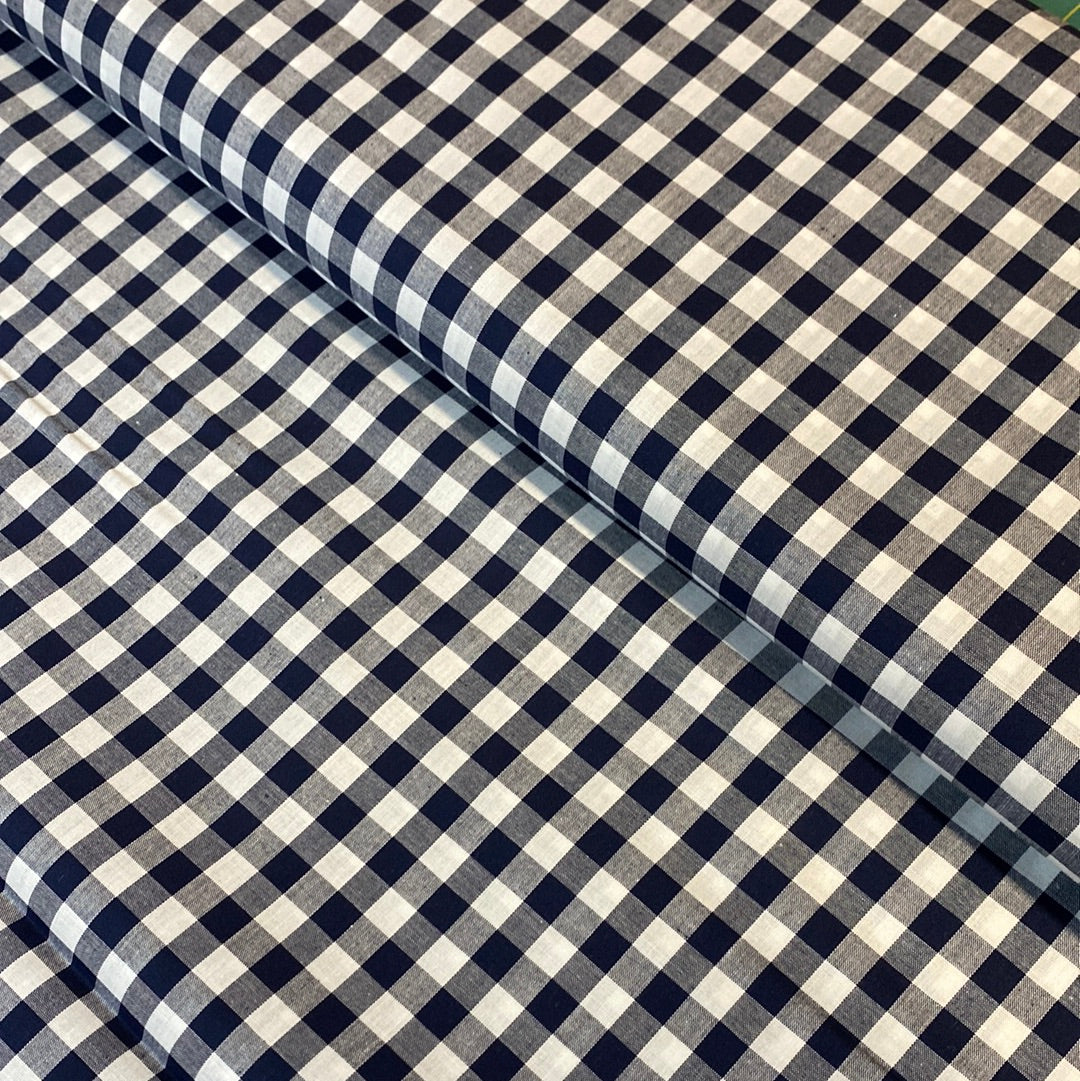 Chambray - Navy gingham (medium)
