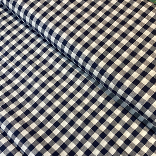 Chambray - Navy gingham (medium)