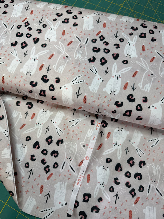 100% cotton - little Johnny - bunnies doodle