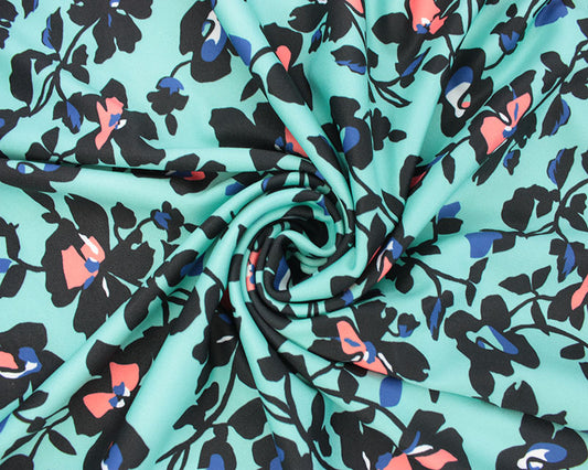 Scuba - Blue floral silhouette