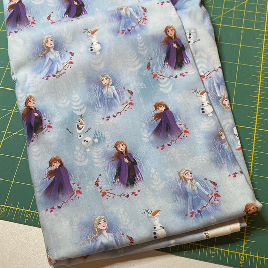 Cotton - Licensed - Frozen Anna Elsa and Olaf