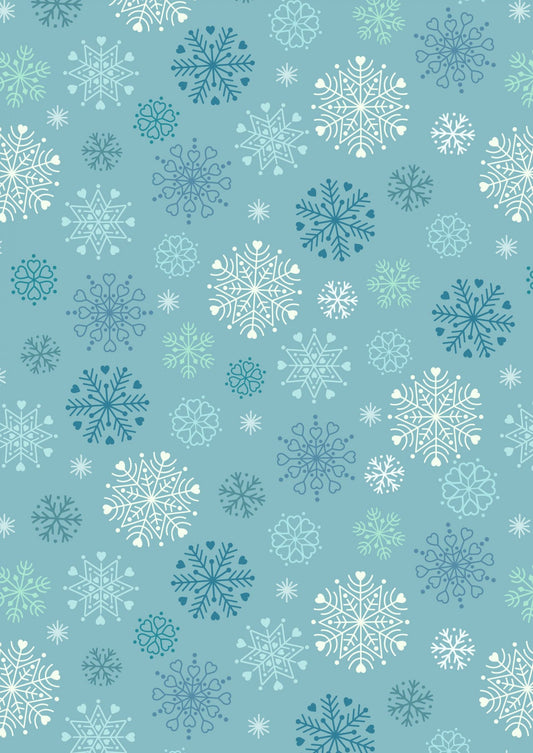 Lewis and Irene - snowflake on icy blue (glow in dark)
