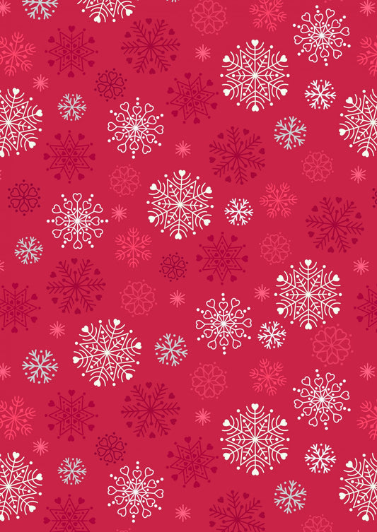 Lewis and Irene - snowflake on red (glow in dark)