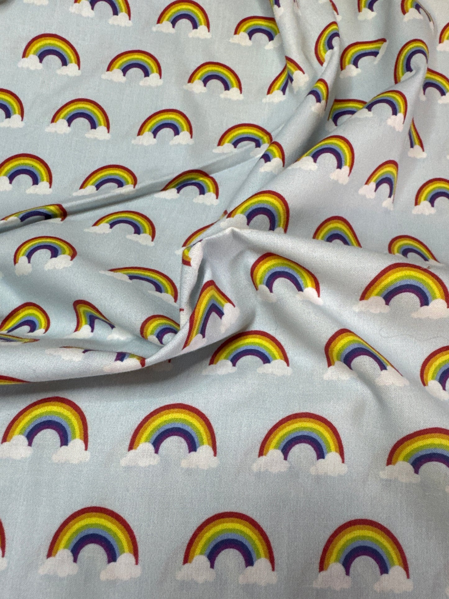 100% cotton - little Johnny - rainbows