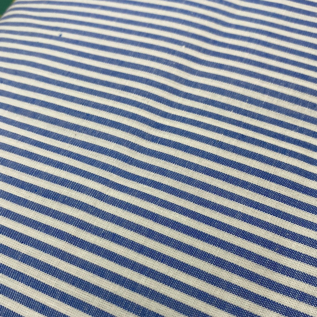 Chambray - royal blue stripes