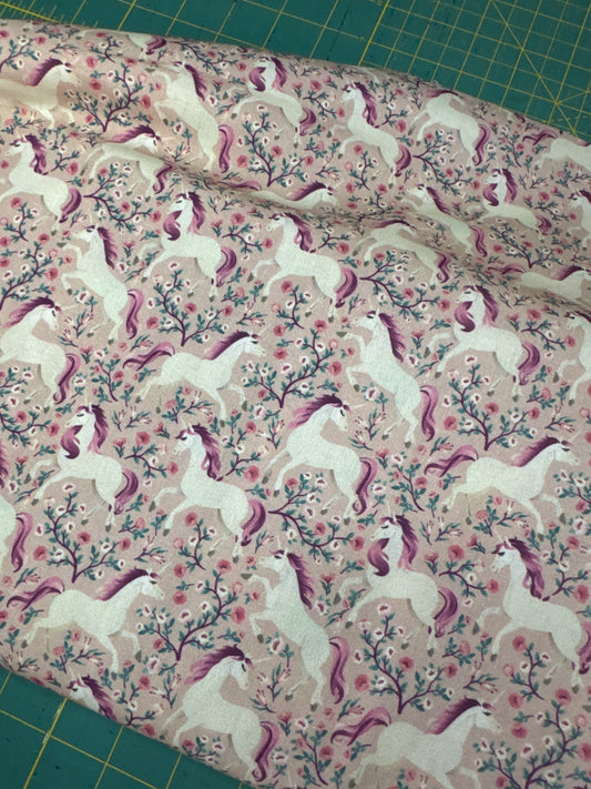 100% cotton - little Johnny - vintage unicorns