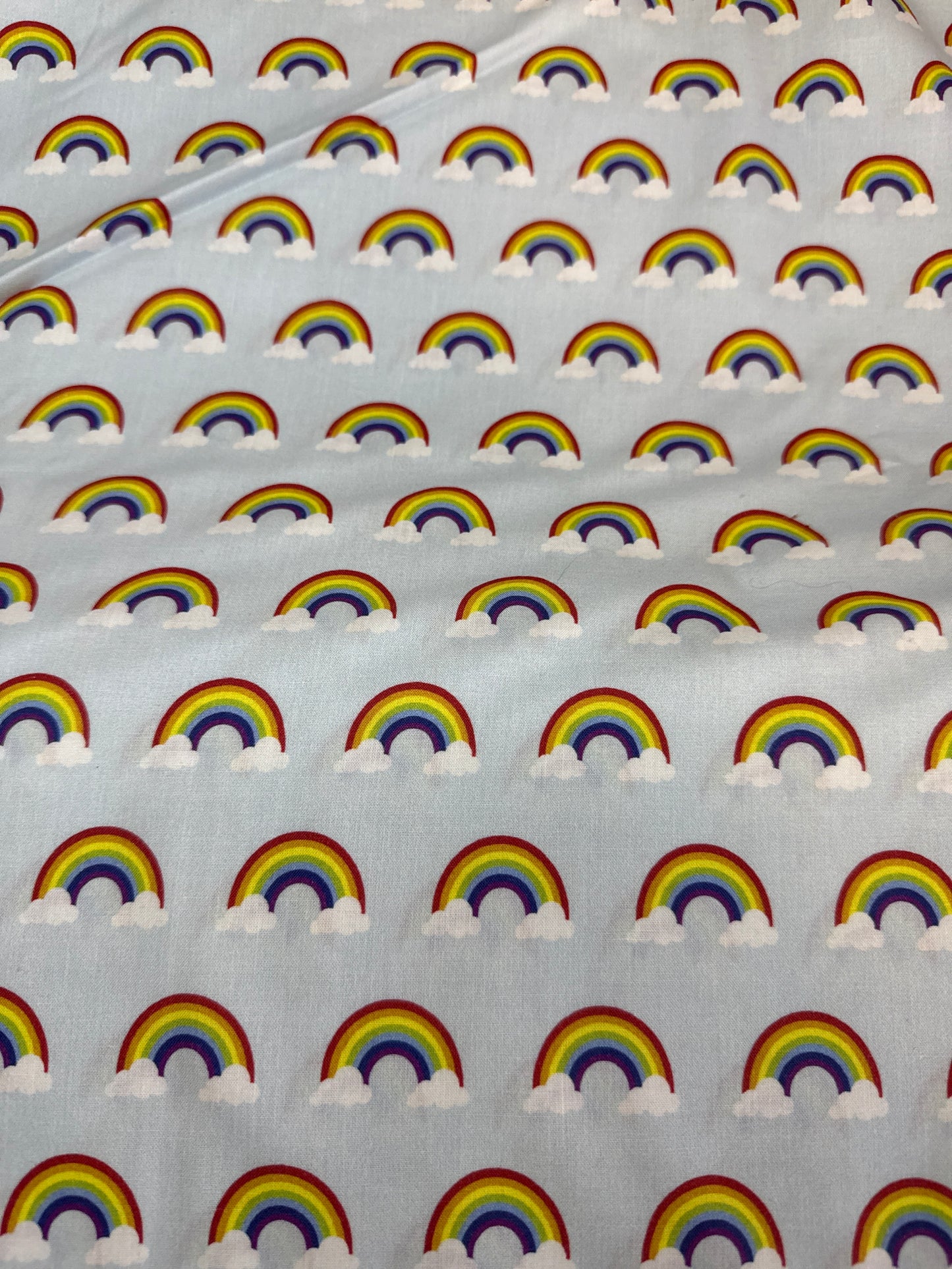 100% cotton - little Johnny - rainbows