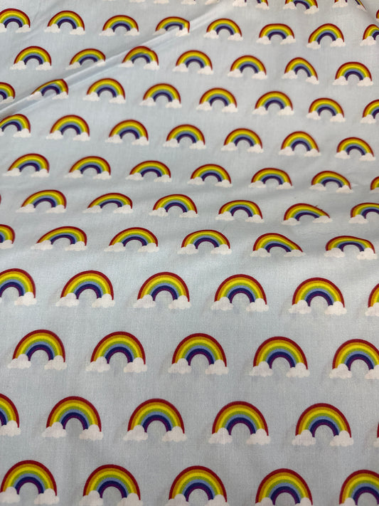 100% cotton - little Johnny - rainbows