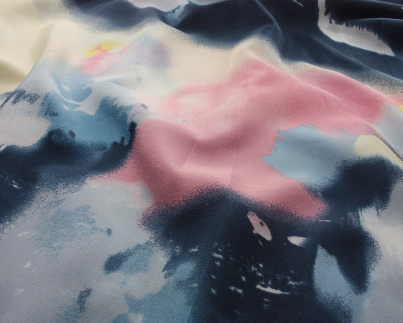 Crepe de chine - Abstract spray paint