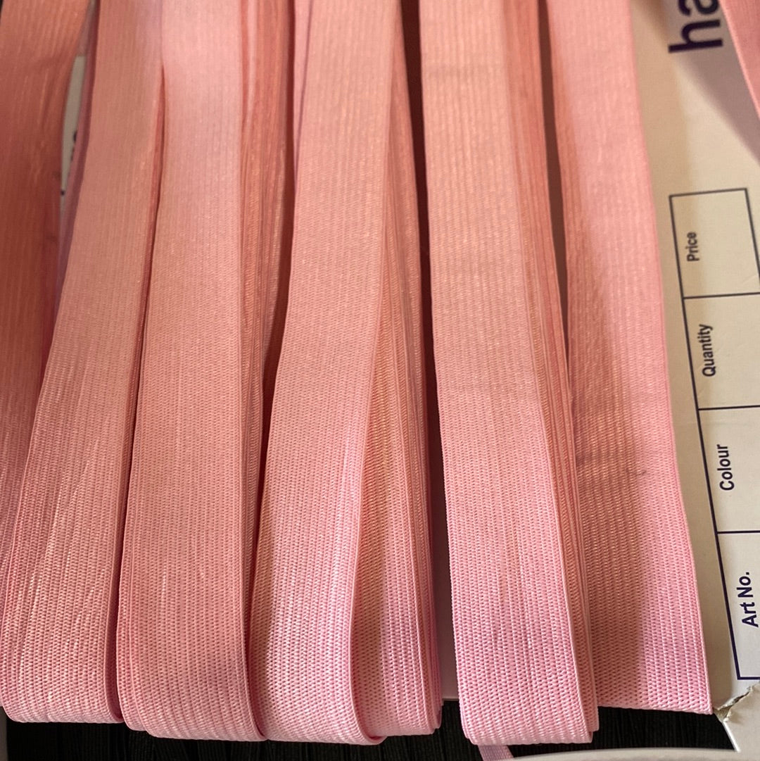 FLAT ELASTIC - 20mm loom elastic pink