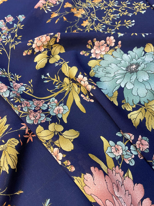 Georgette - Navy Floral