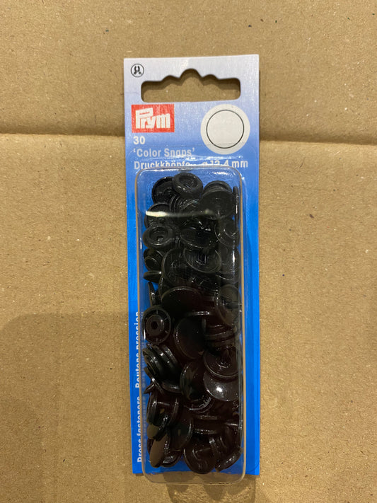 Prym kam snaps non sew 12.4mm - black box of 30