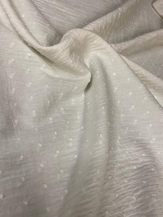 Dobby Spot cotton - cream