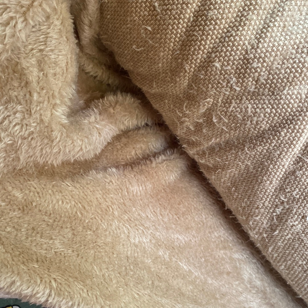 Fleece fabric - Sherpa - Supersoft fur - Beige 2m remnant