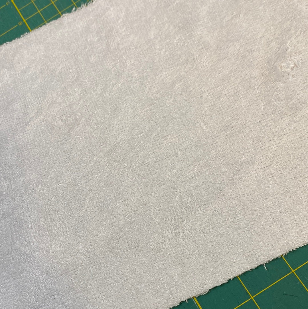 Towelling fabric - Soft bamboo - white