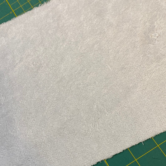 Towelling fabric - Soft bamboo - white