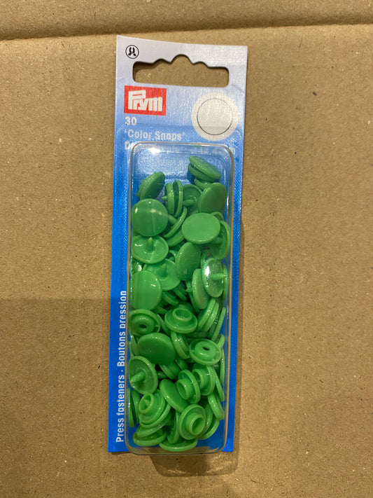 Prym kam snaps non sew 12.4mm - green box of 30