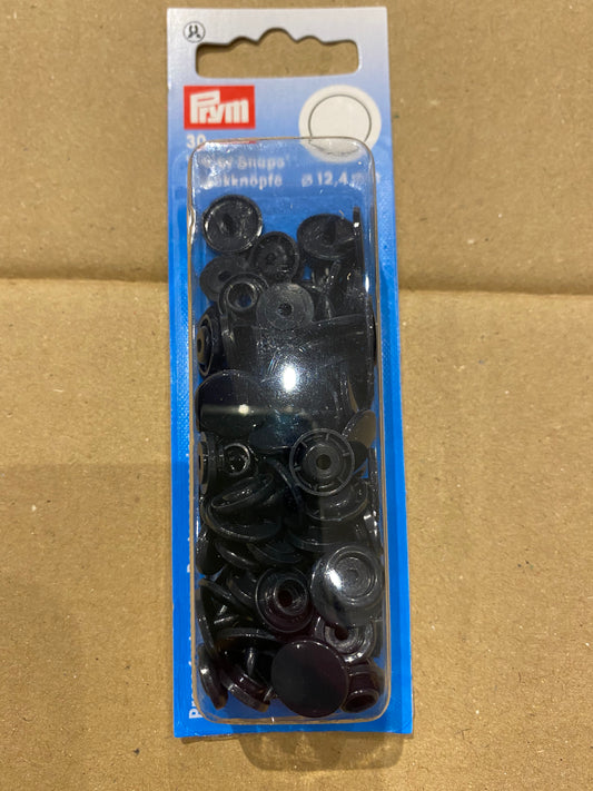 Prym kam snaps non sew 12.4mm - navy box of 30
