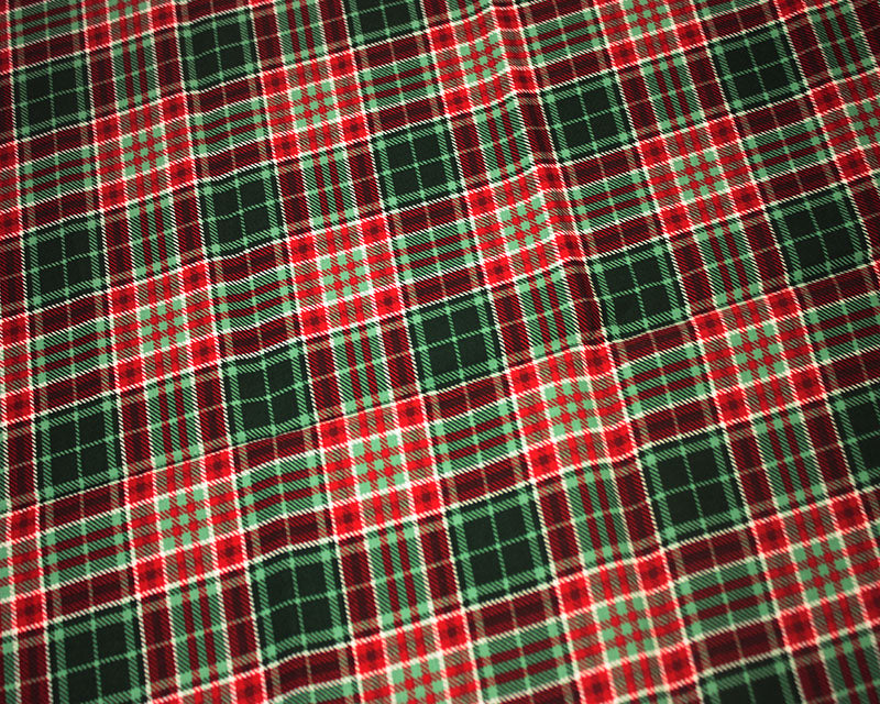 Cotton fabric - Green Tartan