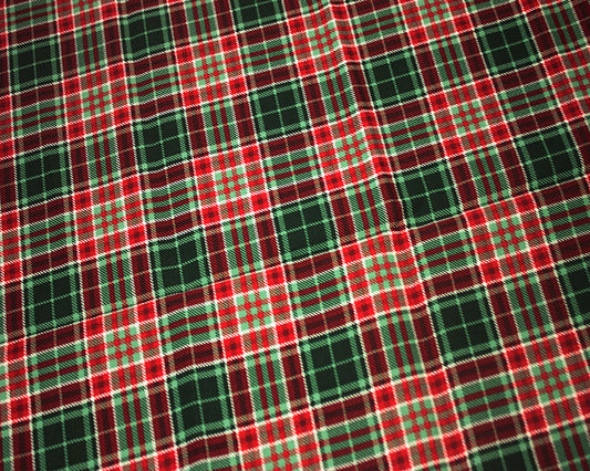 Cotton fabric - Green Tartan