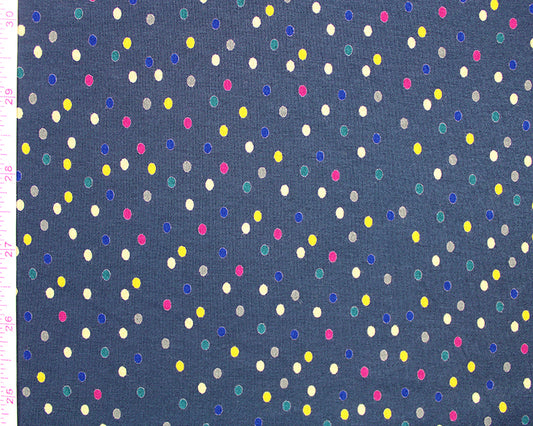 Jersey - viscose - Lots of spots on navy