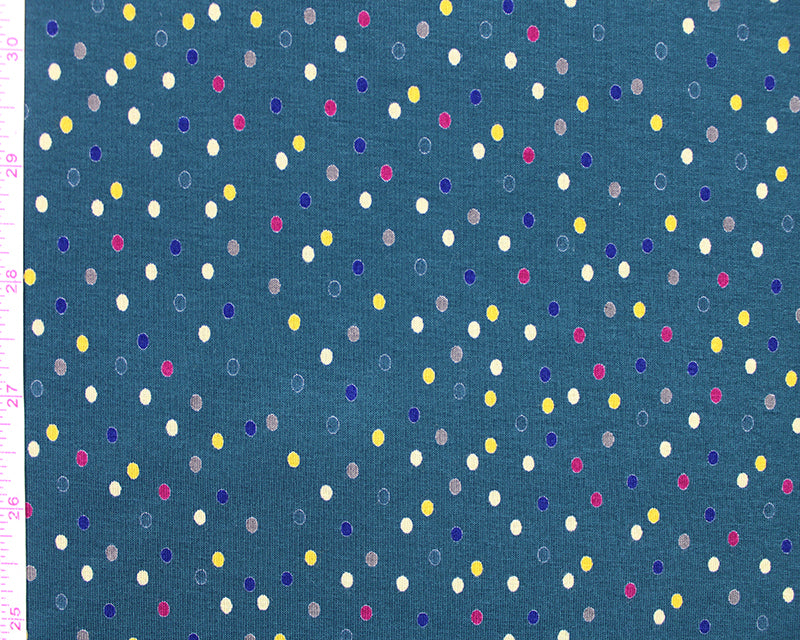 Jersey - viscose - Lots of spots on teal