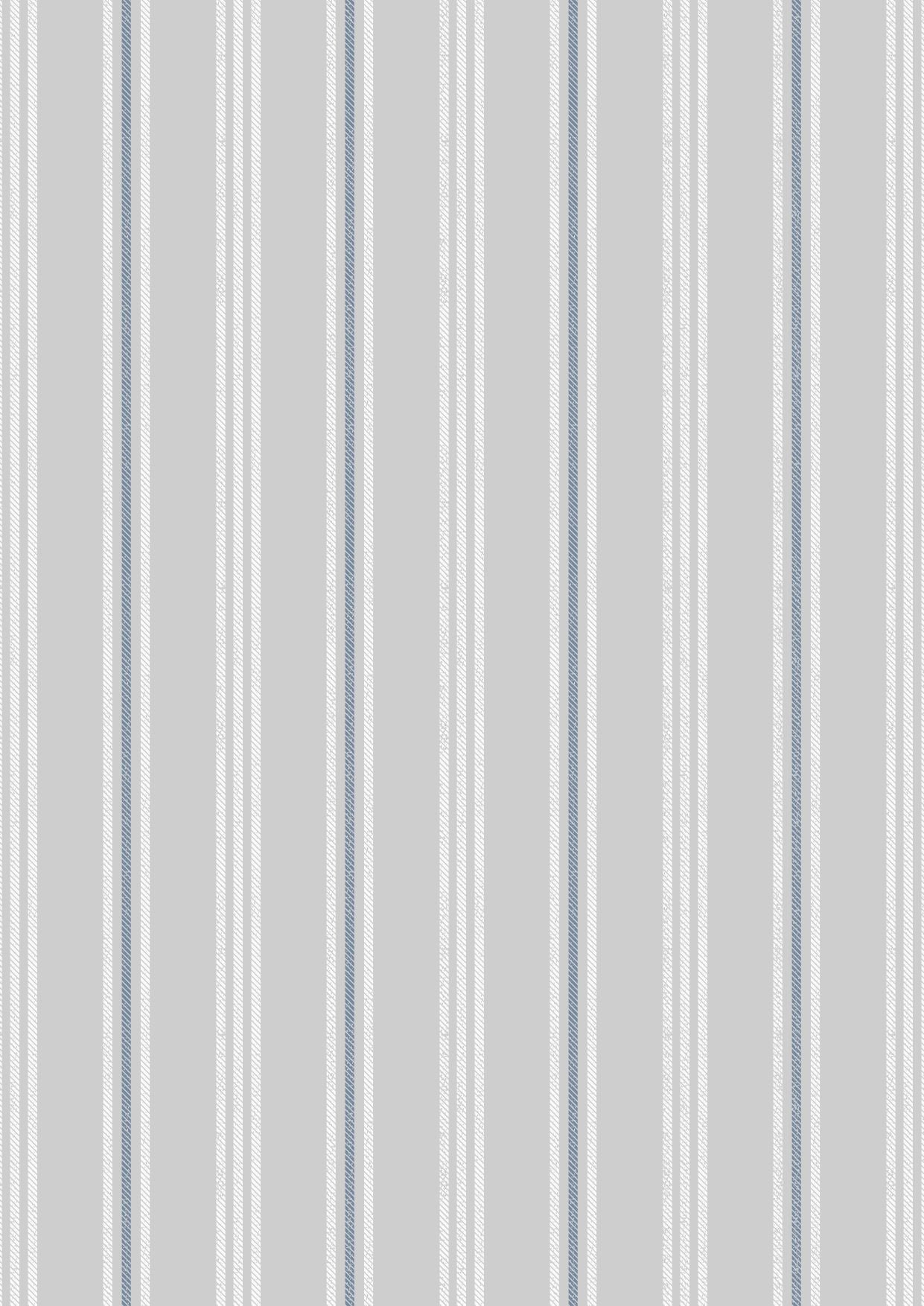 Lewis and Irene - Thalassophile - Coastal stripe on light grey