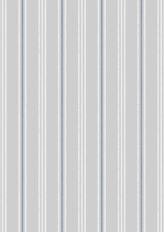 Lewis and Irene - Thalassophile - Coastal stripe on light grey