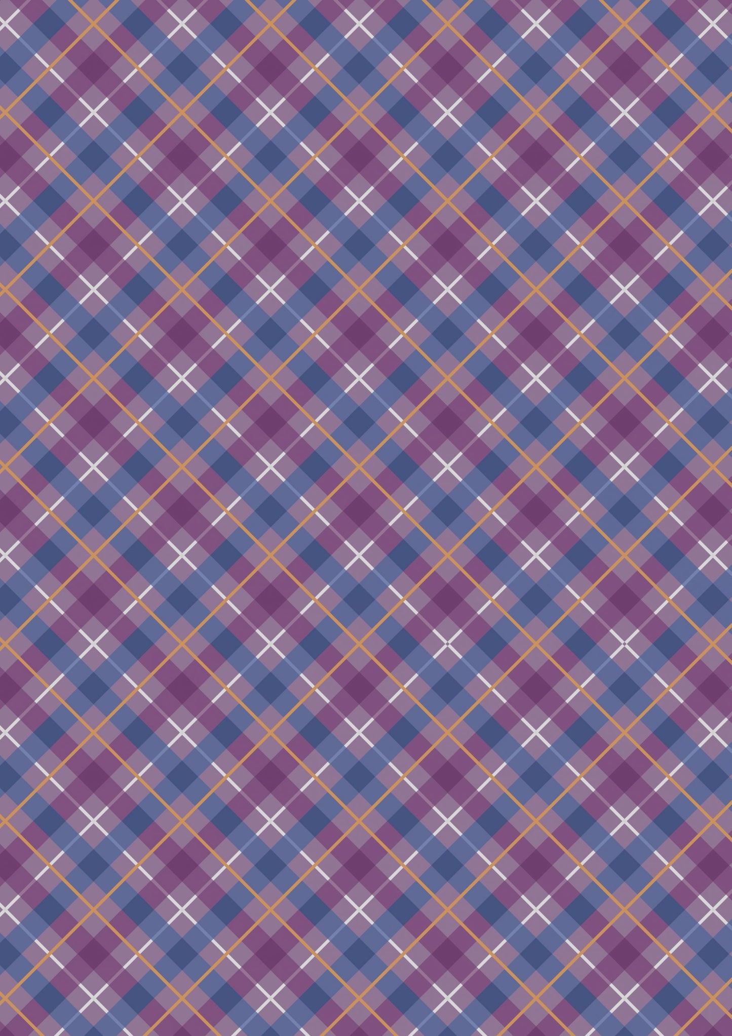 Lewis and Irene - Iona - Purple check with copper metallic