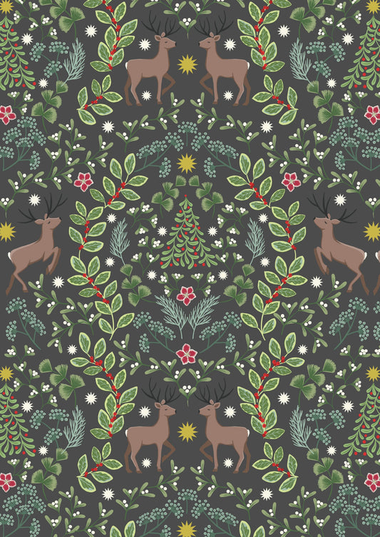 Lewis and Irene - Noel - Noel on warm grey with gold metallic