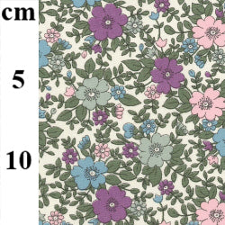 Floral cotton poplin - gorgeous soft lilac tones floral like Liberty