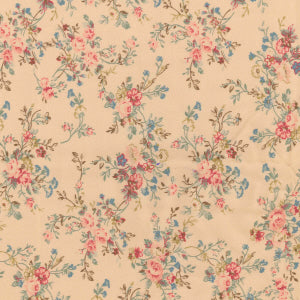 Floral cotton poplin - Vintage flowers on beige