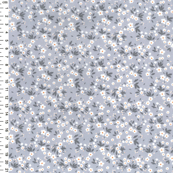 Rose and Hubble - Floral cotton poplin - Ditsy grey floral