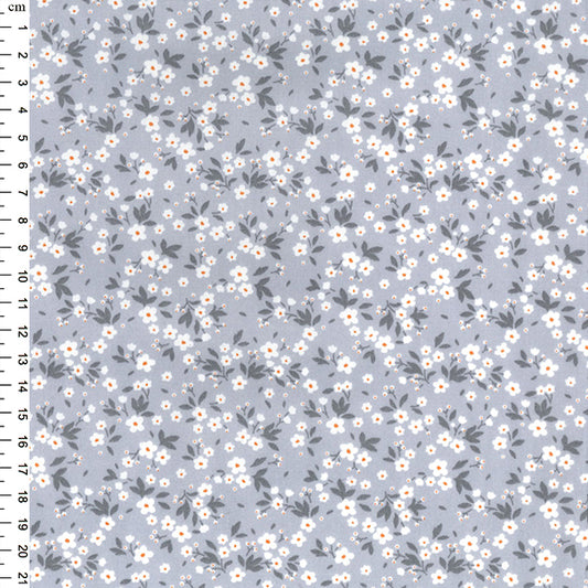 Rose and Hubble - Floral cotton poplin - Ditsy grey floral